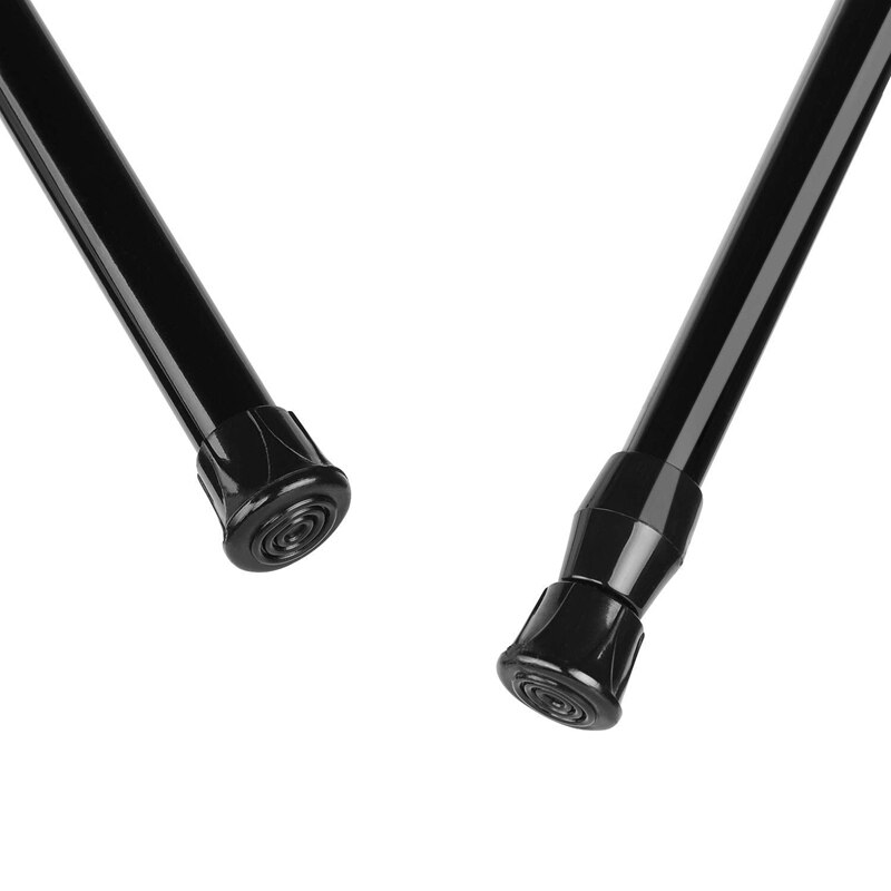 Small Tension Rods for Cabinets Cupboard Bars for RV Closets Refrigerator Spring Rods 11.8 to 19.6 Inches 6 Packs Black