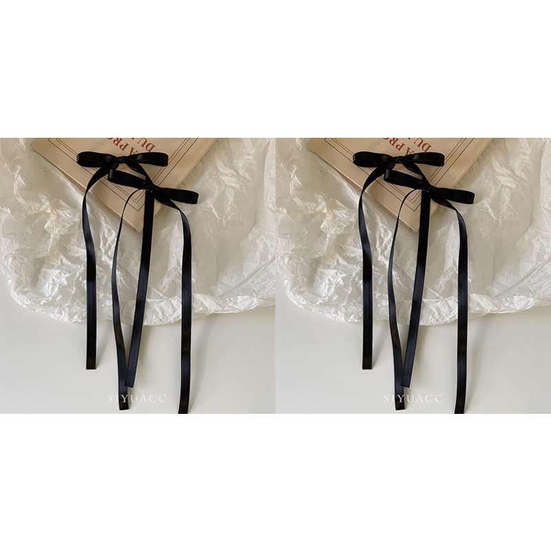 Pinzas para el cabello con lazos trenzados, cintas, coletas dobles, gorros ultra bonitos, horquillas largas dulces de estilo coreano a la , 2 uds.: Verde