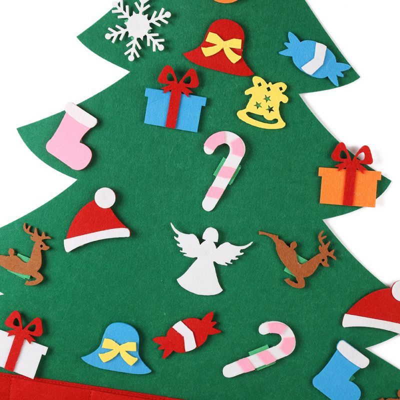 Christmas Tree Felt Advent Calendars 24 Days Countdown Calendars Handmade Craft Wall Hanging Decor Kid Supplies 2 2 2 2 1