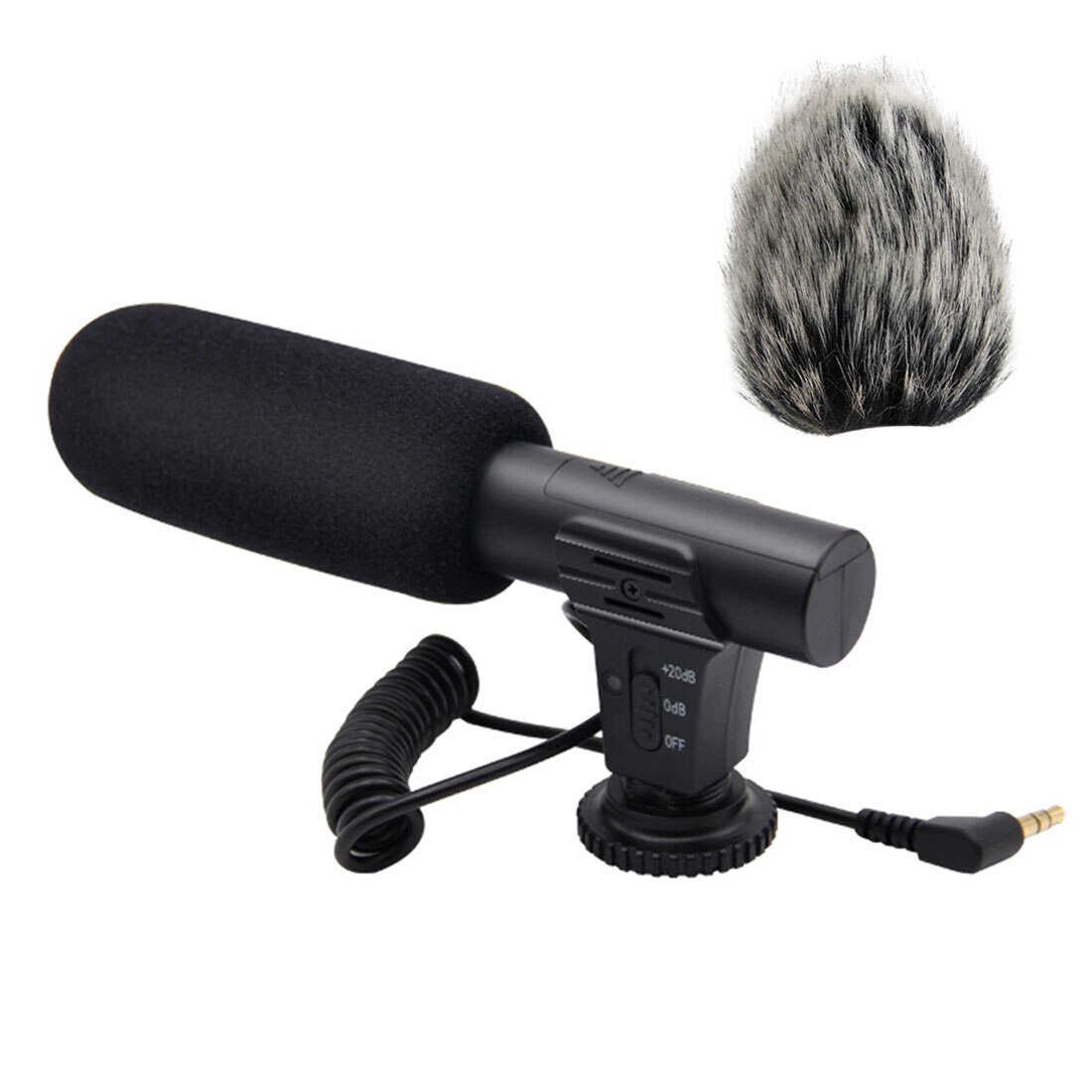 Draagbare Condensator Microfoon 3.5Mm Mini Telefoon Video Camera Interview Microfoon Met Mof Voor Iphone Samsung Mic: MIC-05 package 2