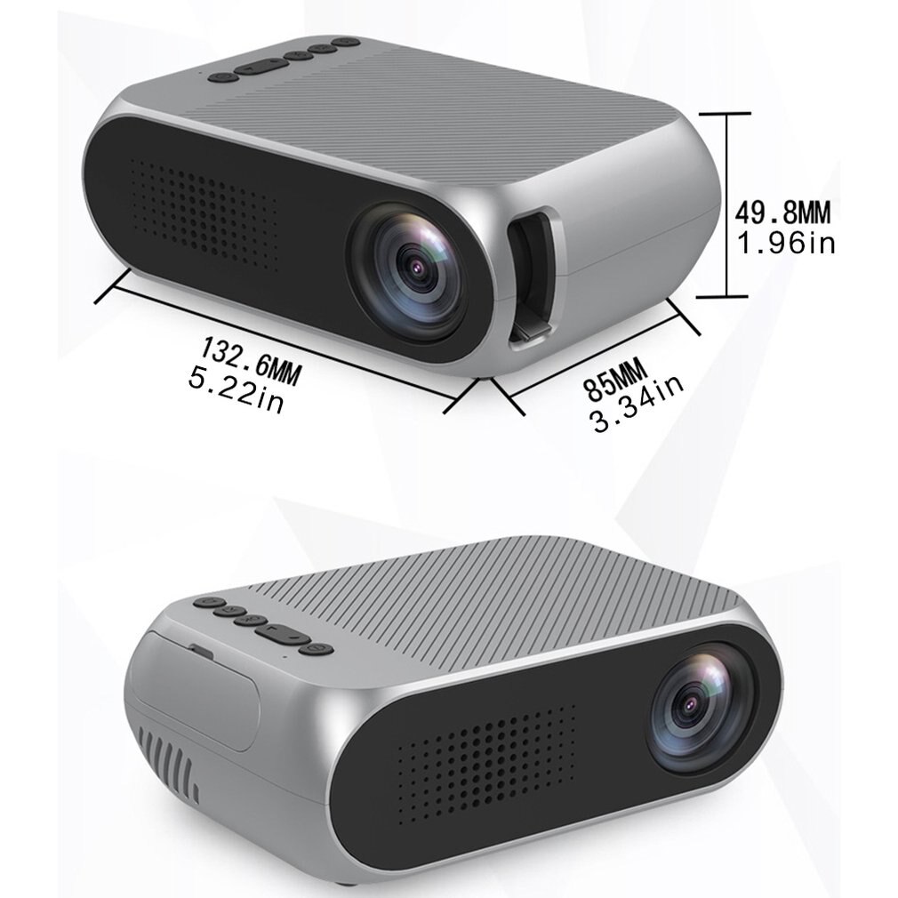 YG320 Mini Projector Full HD 1080P 3D Multimedia LED Home Theater Support AV HDMI U-disk TF Card Video Projector