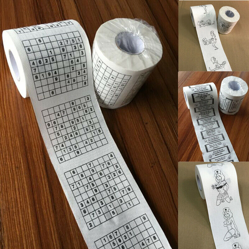 1 rolle 2 Lagen Neuheit Lustige Anzahl Sudoku Gedruckt WC Schlecht Lustige Weiche Wc Papier Gewebe Schlecht Lieferungen Wc papier