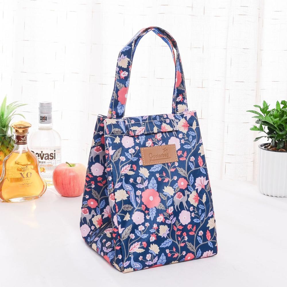 Fahrrad Blume Flamingo Mittagessen Taschen Für Frauen freundlicher Lebensmittel Kühltasche Mittagessen Kasten Kühler Mittagessen Kasten Isolierung Tragbare Tote tasche: 06