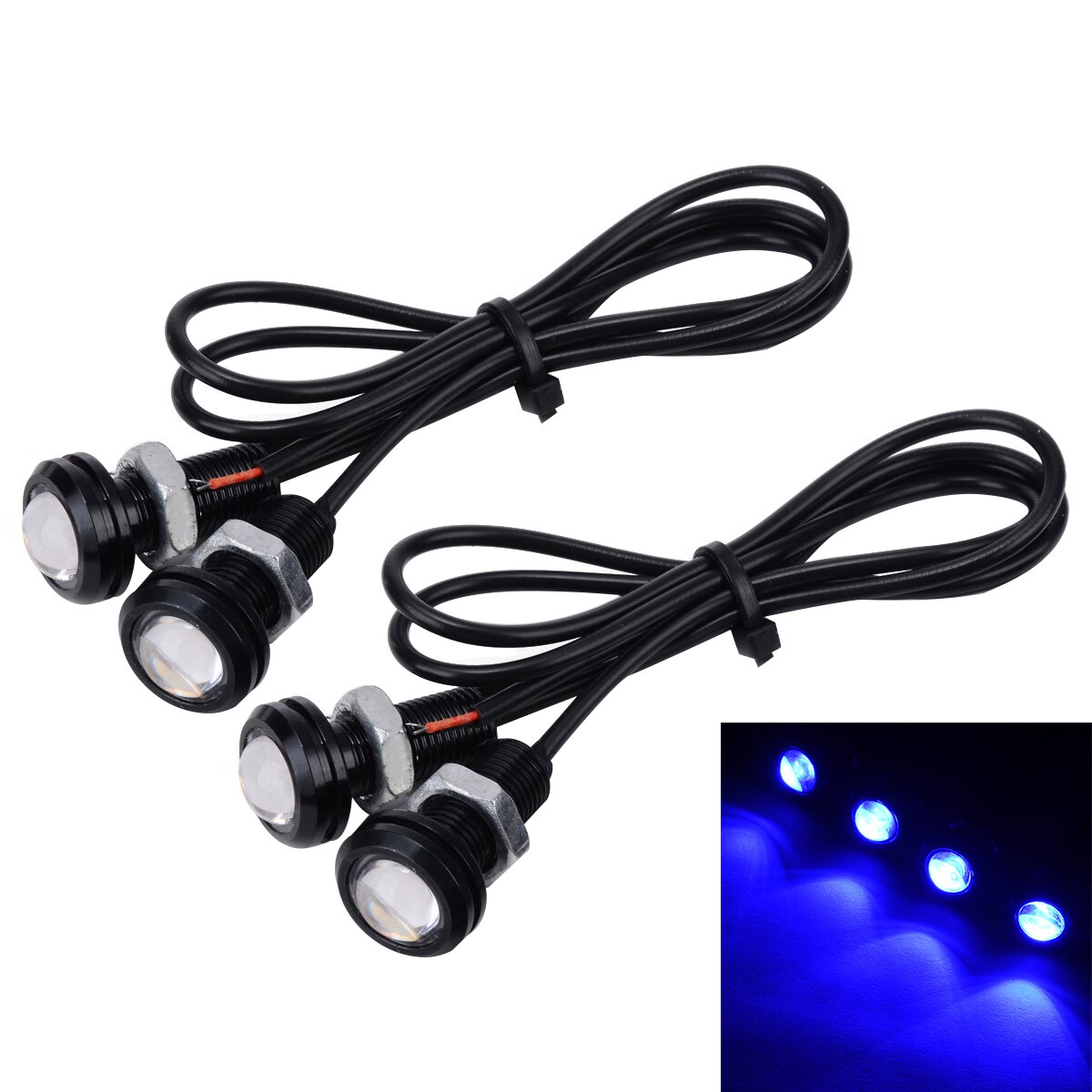 4 stuks/set blauwe led 12v 10w bootverlichting waterdichte uitlegger spreider spiegel onderwater led bootverlichting verlichting onderdelen accessoires