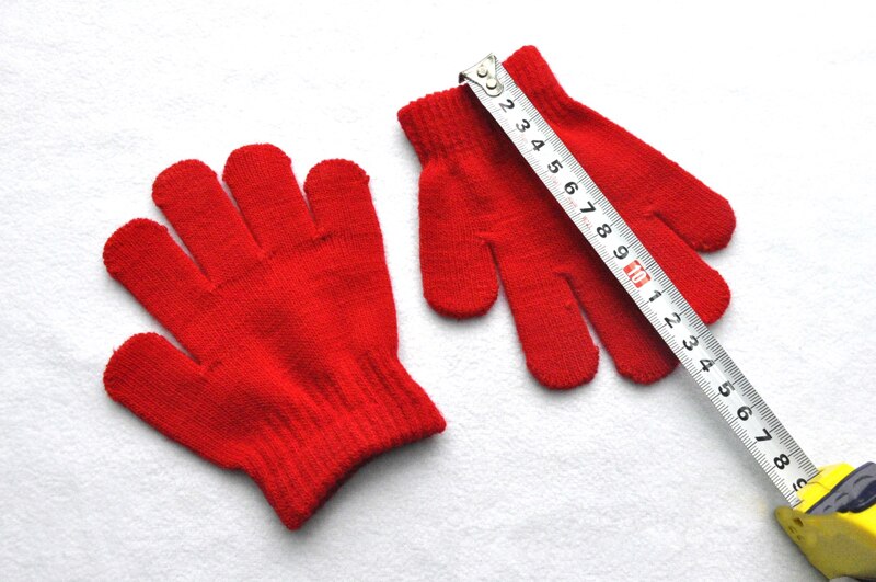 Wecute Art Winter Warme Handschuhe für 3-7 jahre freundlicher Reine Farbe Gestrickte Warme Handschuhe Kindergarten 13*10cm Weiche Außen Spielen