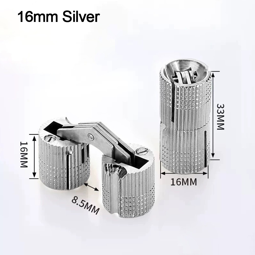 Charnières de meubles en laiton, armoire cachée cylindrique, charnières invisibles pour boîte de quincaillerie, 8-18mm, 8mm, 10mm, 12mm, 14mm, 16mm, 18mm: Gris foncé