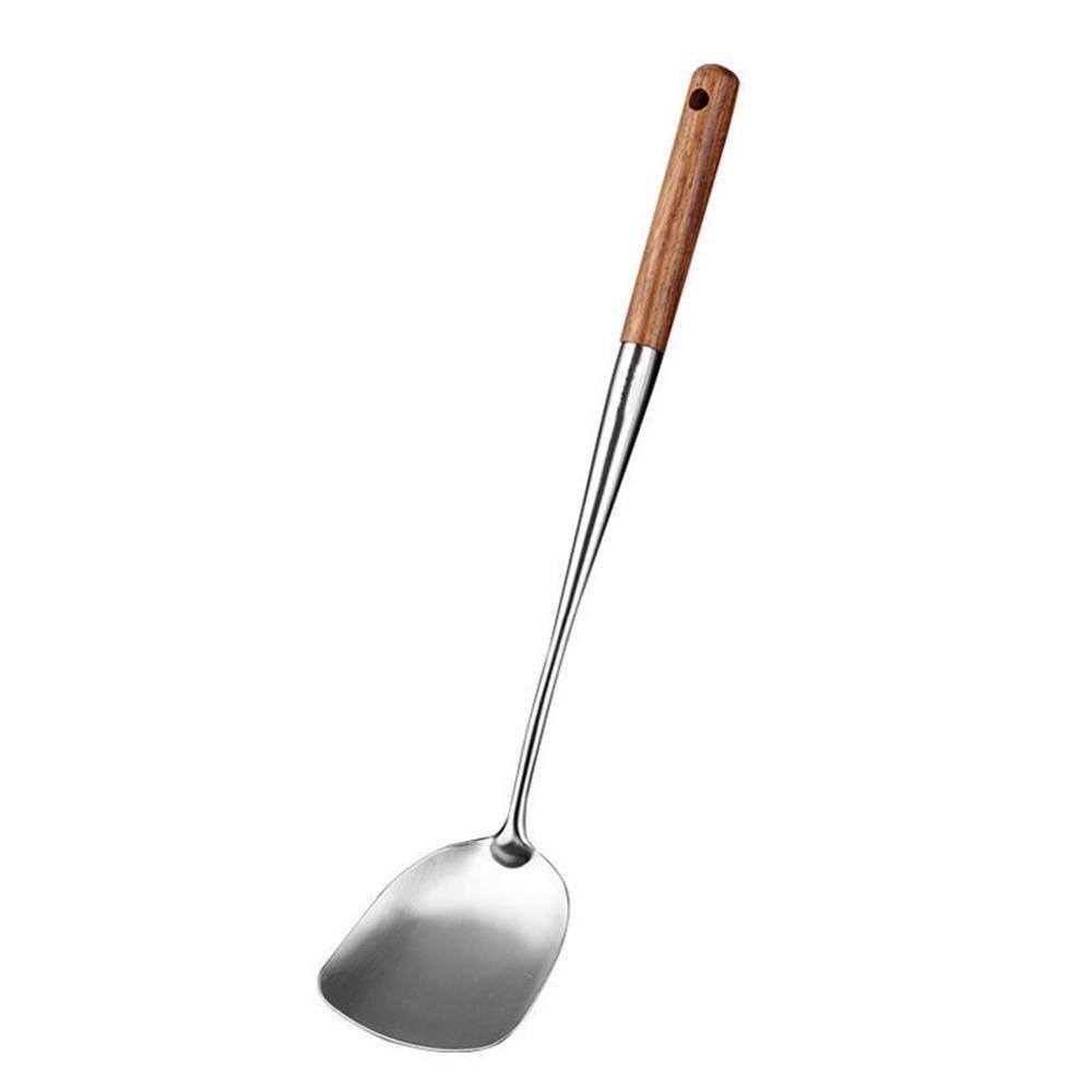 1Pcs Kitchen Wok Spatula And Ladle Tool Set 17 Inches Steel Too Kitchen To Wok Bar Easy For Wok Clean Spatula Spatula N7B1: shovel