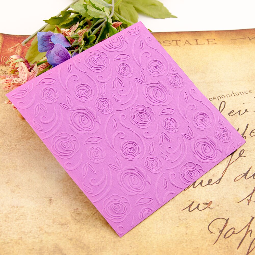 Scrapbook Rose Flower DIY Paper Cutting Dies Scrapbooking Plastic Embossing Folder