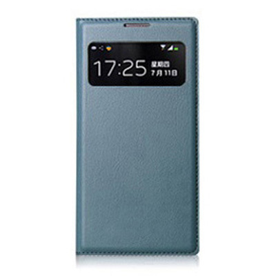 Smart View Flip Cover Leather Phone Case For Samsung Galaxy S4 Mini S4 S 4 S4mini GT I9190 I9192 I9195 I9500 GT-I9190 GT-I9192: S4 / Sky blue