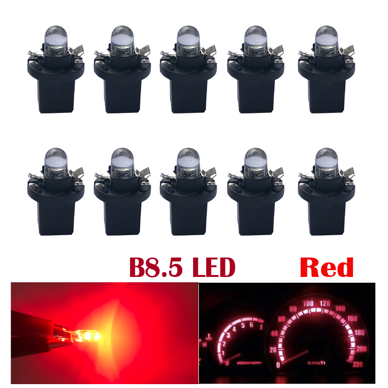 10Pcs T5 Led Bulb W3W W1.2W B8.5 COB Led Car Interior Lights Dashboard Warming Indicator Wedge Auto Instrument Lamp 12V
