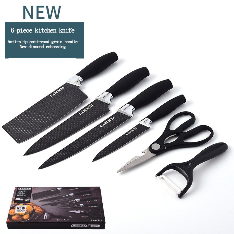 Kitchen knives Set Chef Knife Case High Carbon Stainless Steel Forged Knife Set Slicing Nakiri Scissors Peeler