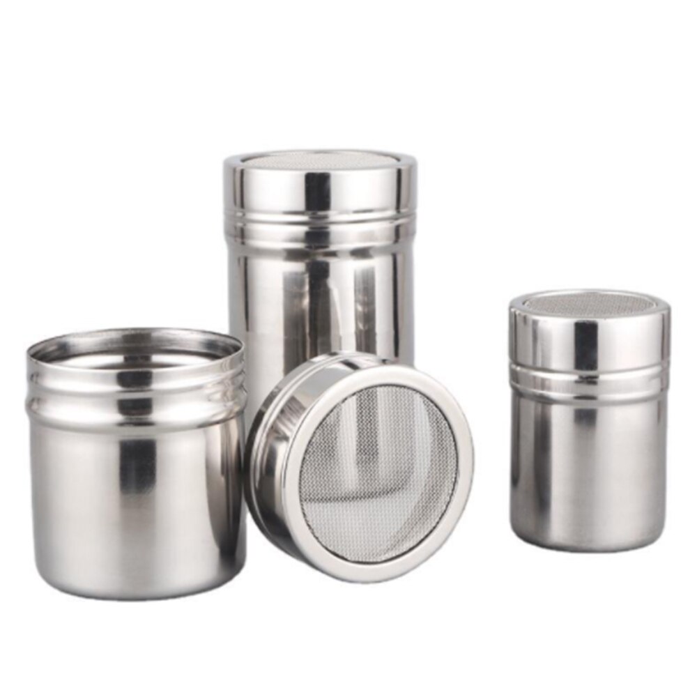 Stainless Steel Chocolate Shaker Cocoa Flour Icing Sugar Powder Coffee Sifter Lid Shaker Cooking Tools Coffee Accessories