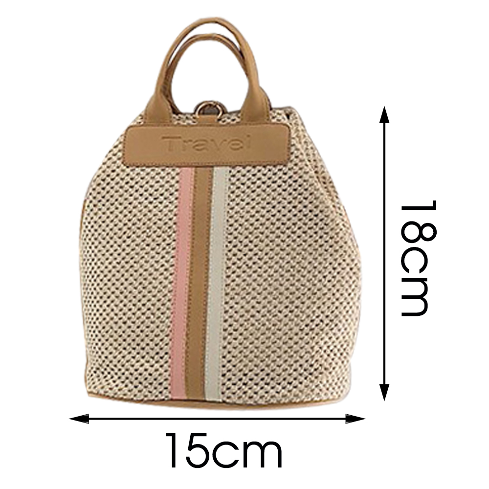 Vintage Straw Bag Bucket Rattan Bags Handmade Summer Bags Woven Beach Ladies Shoulder Bag Bohemia Girls Travel Handbags