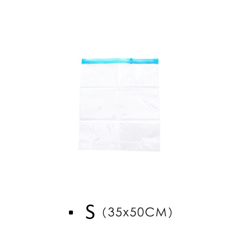 1 pc Clothes Bag Vacuum Storage Bags Hand Rolling Clothing Plastic Compression Packing Sacks Travel Space Saver Bags for Luggage: 35X50CM