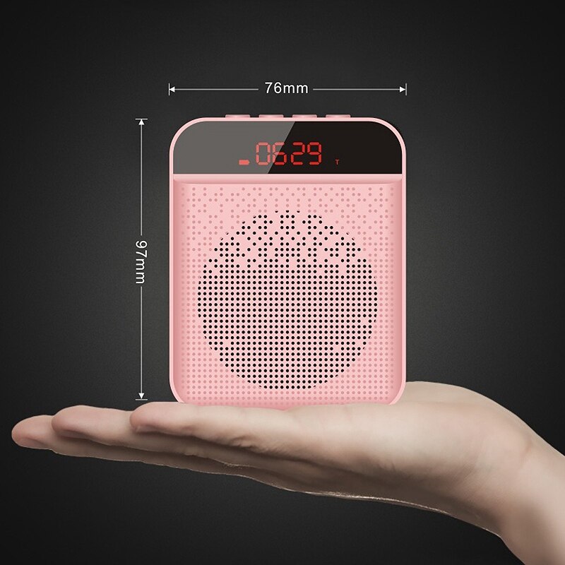 Abdz-mini altoparlante amplificatore vocale senza fili insegnante microfono altoparlante altoparlante supporto TF carta Radio FM