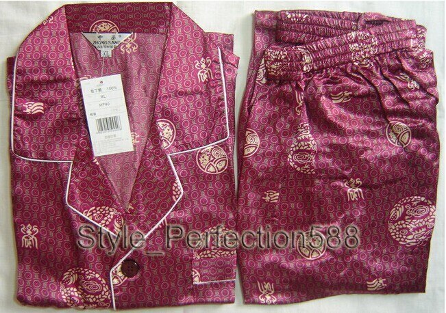 Og detaljhandel 2 stk herre pyjamas lange ermer dress s,m,l,xl,xxl ,3xl mr0010
