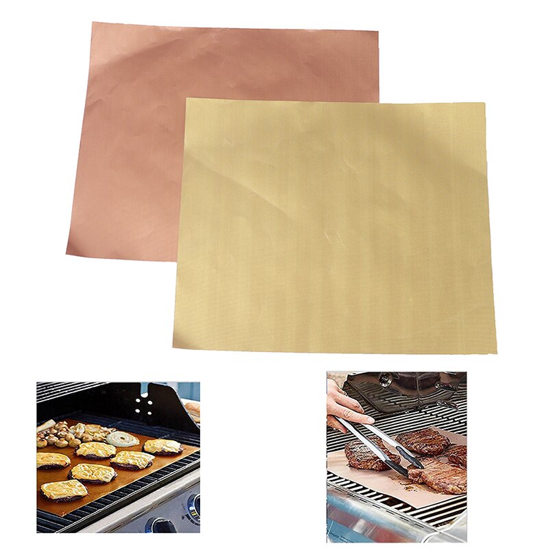 Non-stick Barbecue Mesh Mat Reusable Heat Resistance BBQ Baking Net Pad