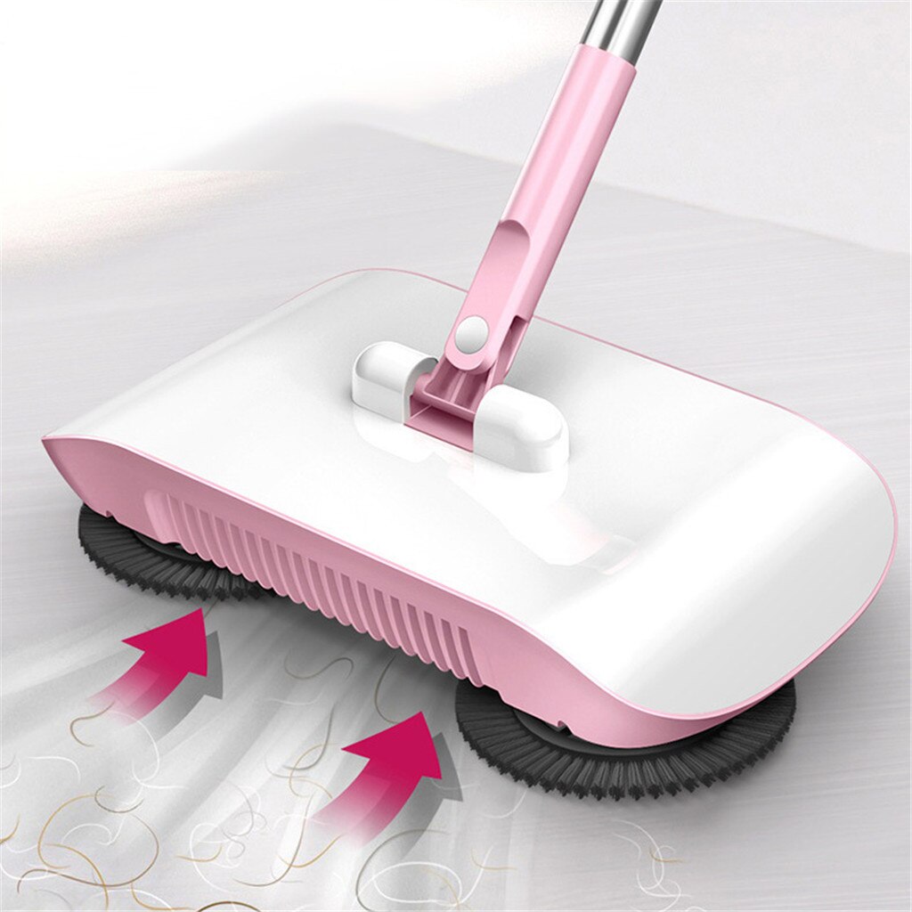 Hand Push Sweeping Machine Magic Broom Dustpan Handle Household Cleaning Mopping Machine Hand Push Sweeper Mop#g30