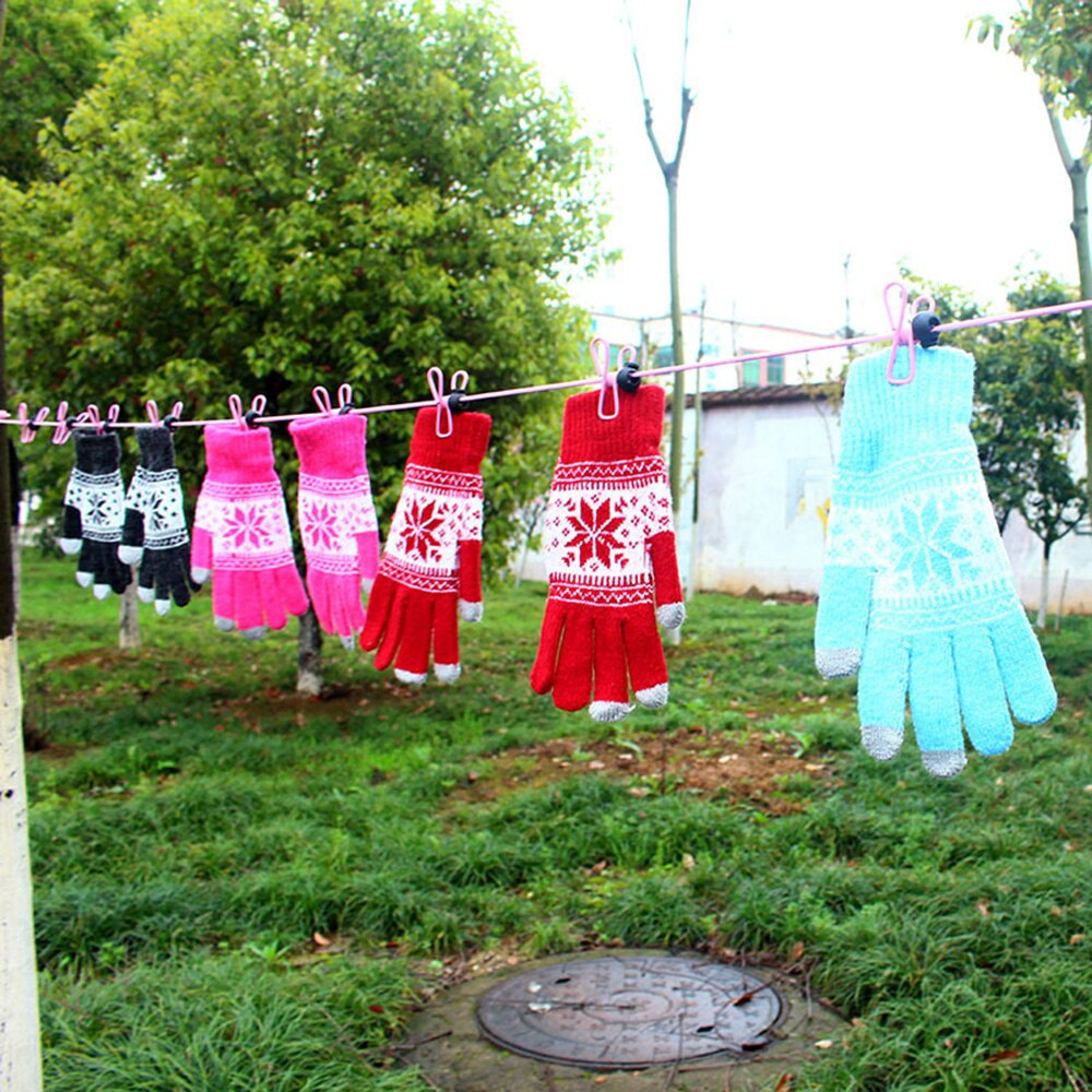 Windproof Drying Clothes Hanger Clothesline With 12 Clothespins Camping Drying Rack Clothes Socks Underwear Hanging Dryer Rope