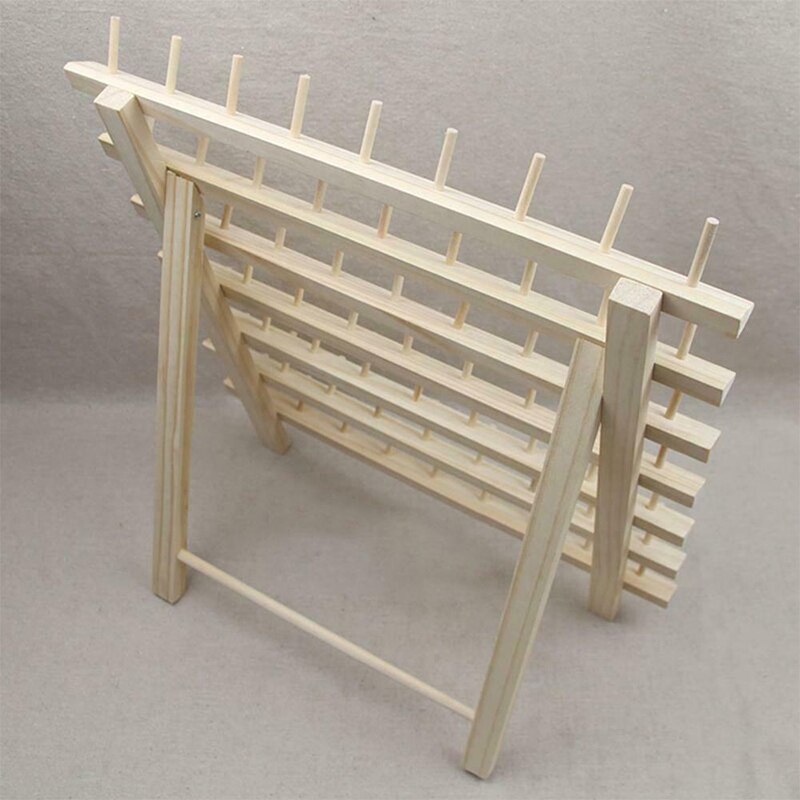 Support mural de rangement pour fil à coudre, 63 bobines, pour outils de couture en bois
