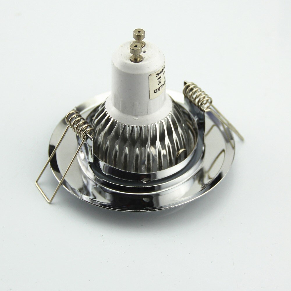 1pc inbouw plafond led downlight retrofit frame spiegel chroom kleur verstelbaar  gu10/mr16 lamp fittingen