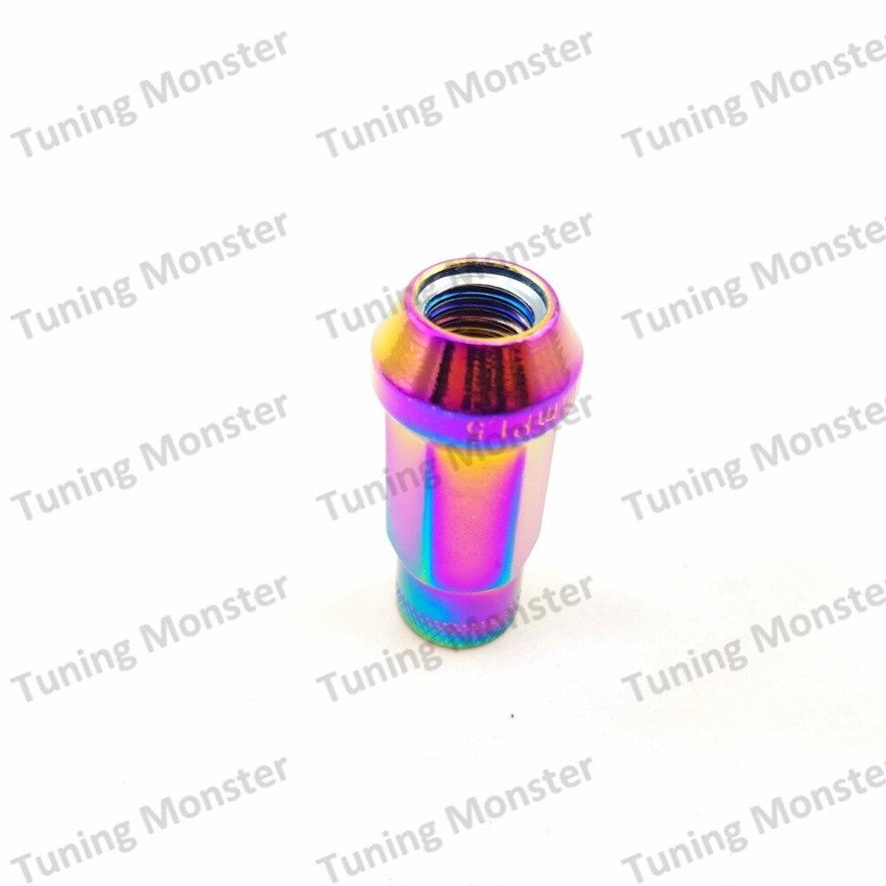 Muteki SR48 écrous à molette | Roues en acier, Tuning Monster 20 pièces longueur 48mm M12x1.5/M12x1.25 Neo Chrome