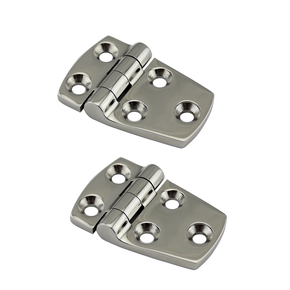 2PCS 316 Stainless Steel Boat Short Side Hinge With 5 Holes 57mm 70mm Heavy Duty Marine Short Side Hinges