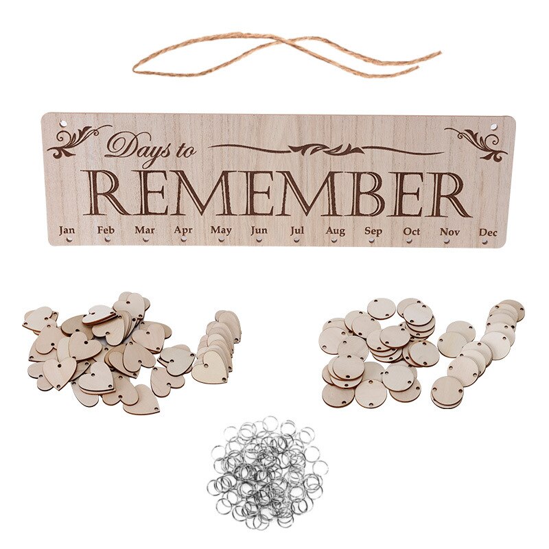 Houten Hanger Handmatig Hangen Handelen Ambachten Kalender Verjaardagsfeestje Thuis Decoratie: C
