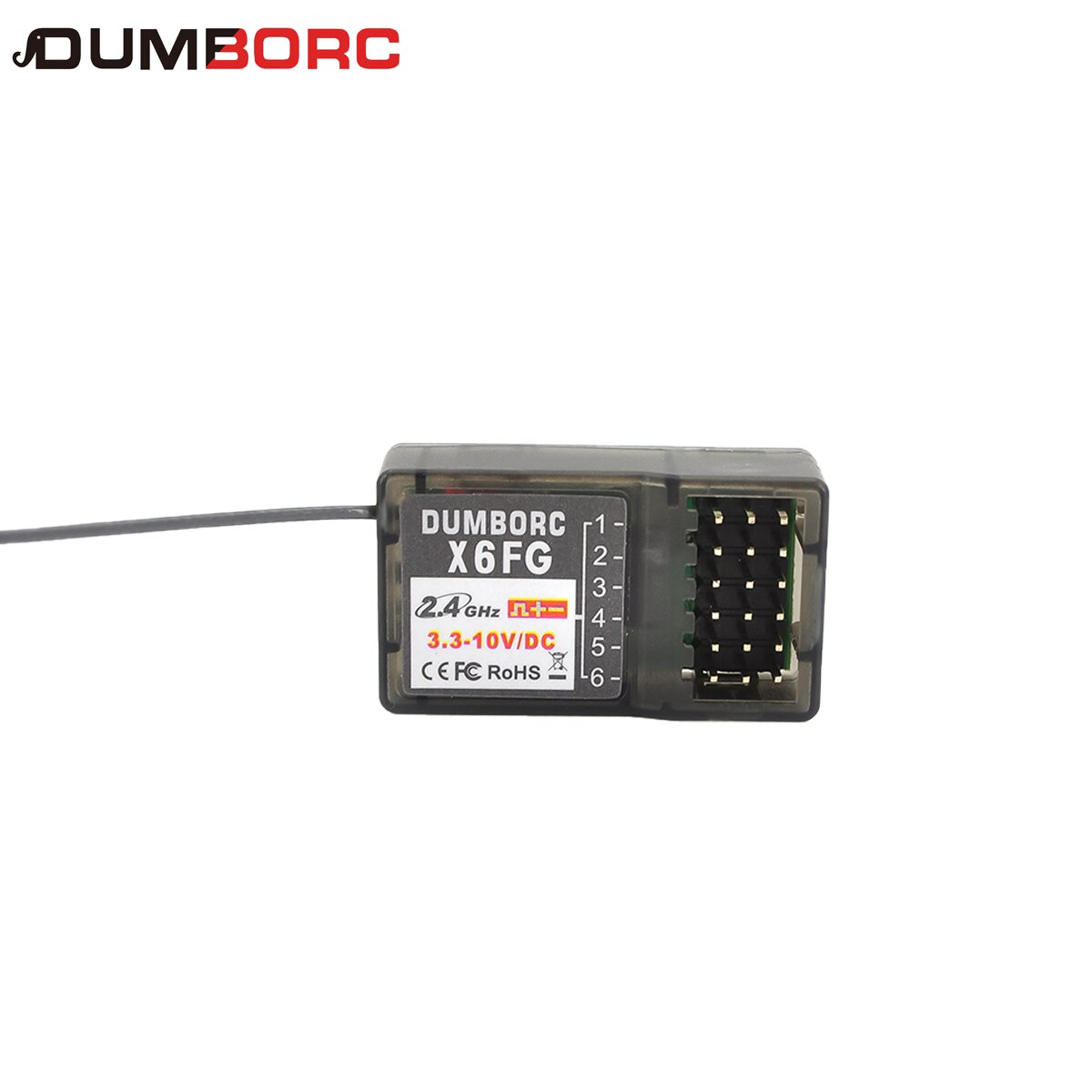 Dumborc X6FG 2.4G 6CH Gyro Ontvanger Voor X6 X4 X5 Zender Afstandsbediening Voor MN-90 MN99s Rc Auto Boot tank Rc Voertuig