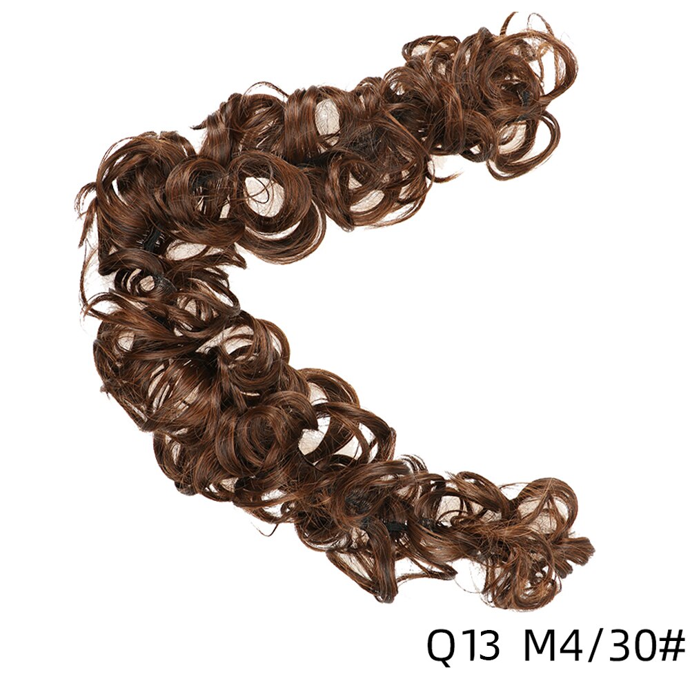 Elastic Rubber Band Curly Chignon Updo Cover Hair Bun Chignon Hair Synthetic Hairpiece Twining Ponytail Hair Extensions: Q13-M4 30