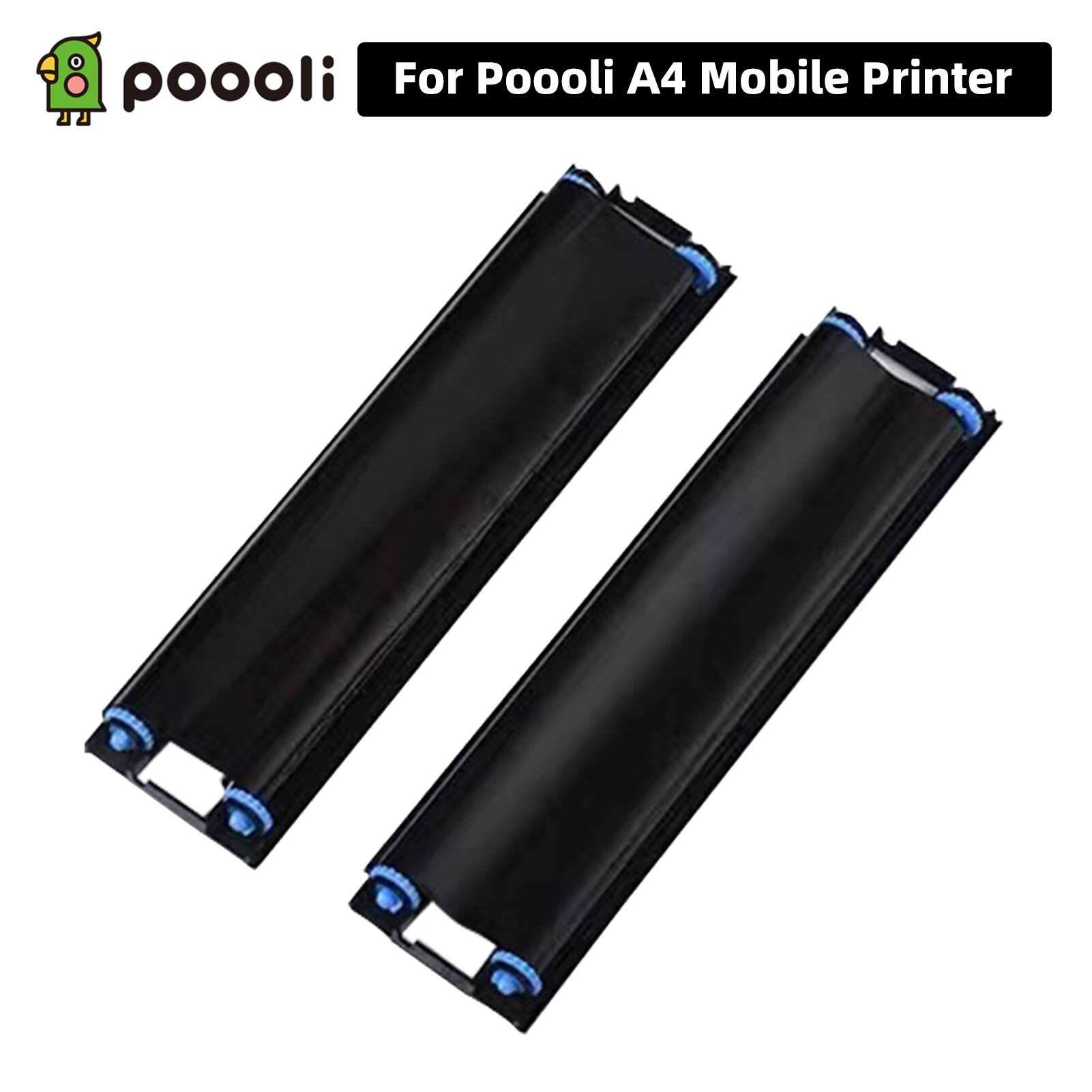 Poooli Thermal Transfer Ribbon Printer Consumables 2 Rolls/box Compatible with Poooli A4 Mobile Printer