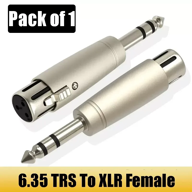 Audio--Adapter RCA-Stecker (Buchse) auf XLR-Stecker (Buchse) Stecker 6,35mm ts/trs Stecker (Buchse) Stecker Buchse Audio--Adapter: Silber / bündeln 1