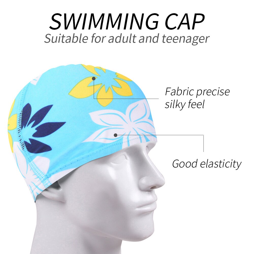 Badehette kvinner unisex jenter langt hår badehatt badehette stretch drapering fri størrelse svømmebasseng sport elastisk nylon turban: G210819b