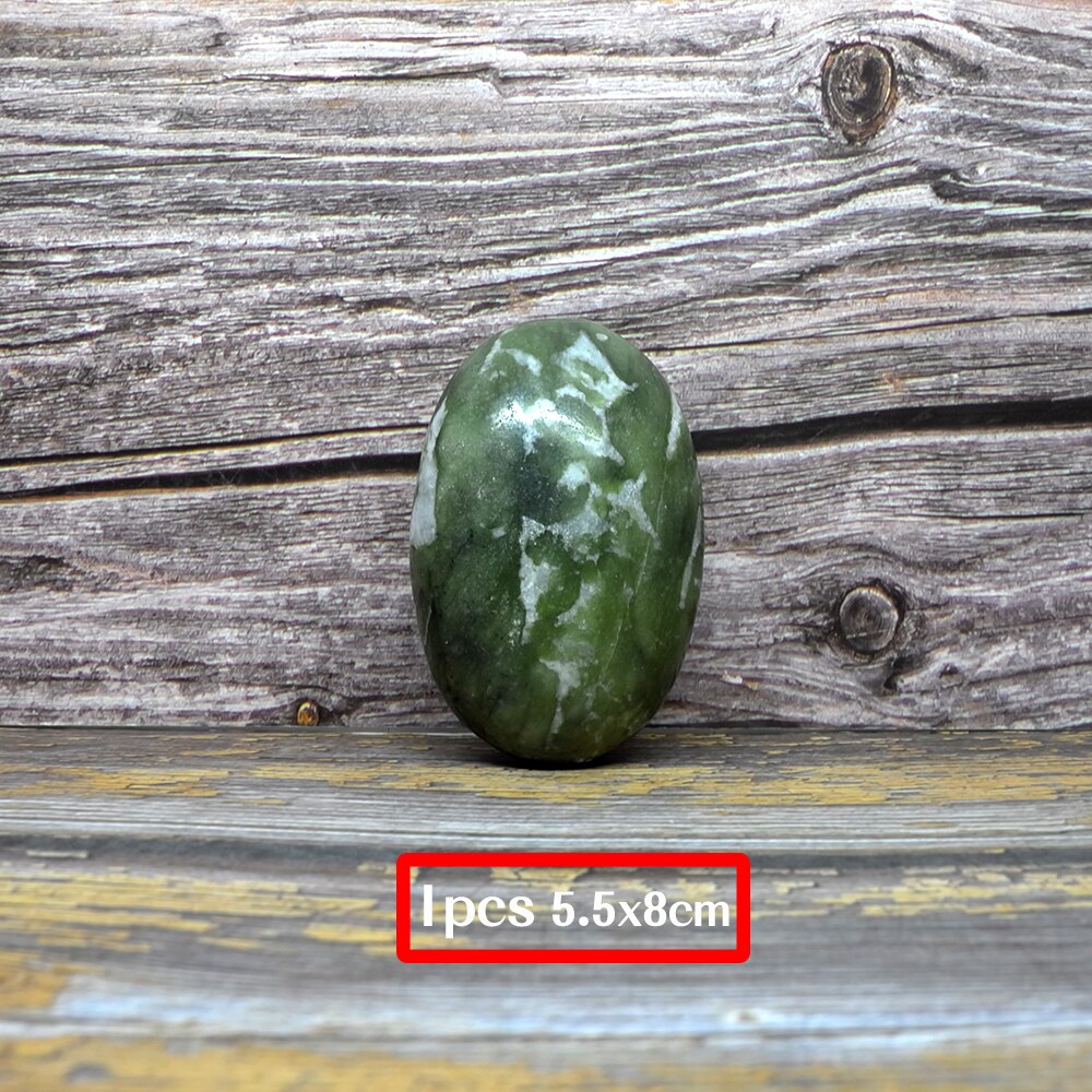 Tontin – ensemble de massage en pierre chaude, Jade, glaçure, masseur de dos, pierres de soins de santé pour massage de la colonne vertébrale, basalte, pierre de lave, spa: 1pcs 5.5x8cm