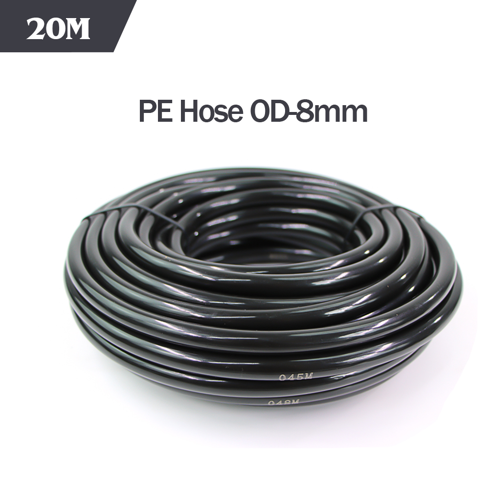 Garden DIY 8mm PE Hose Brass Nozzle Sprayer System Mist Sprinkler 45/60/80/100W Self-Priming Pump Automatic Atomized Irrigation: Dark Khaki