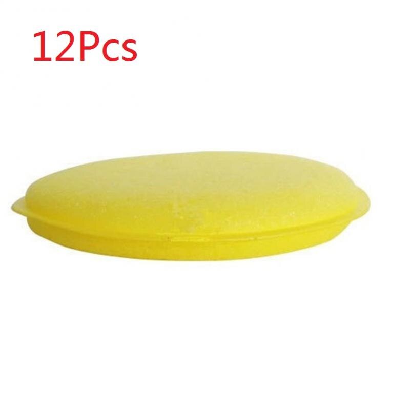 12 unids/set, esponja de pulido para el cuidado del coche, esponja de lavado redondo para el cuerpo del coche, esponja de lavado, almohadillas aplicadoras, esponjas de cera para el coche, Herramientas de limpieza: Default Title