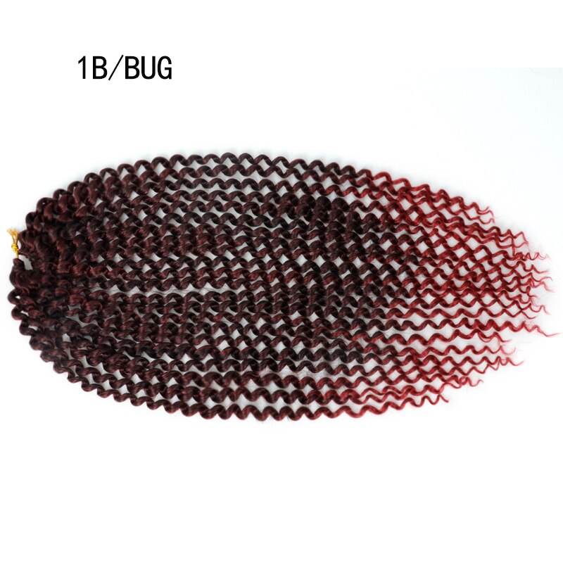 LISI GIRL Hair Braided Synthetic Curly Hair Extension Crochet Braid 17 inch Synthetic Hair Crochet Braids: T27/30/4