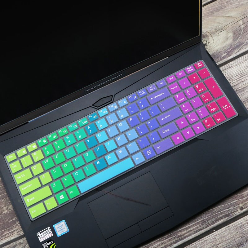 Gigabyte sabre 15 & saber 17 15- k / aorus 5 pelaamiseen 15 15.6 17.3 tuuman silikoninen kannettavan tietokoneen näppäimistön kansi ihonsuoja: Sateenkaari