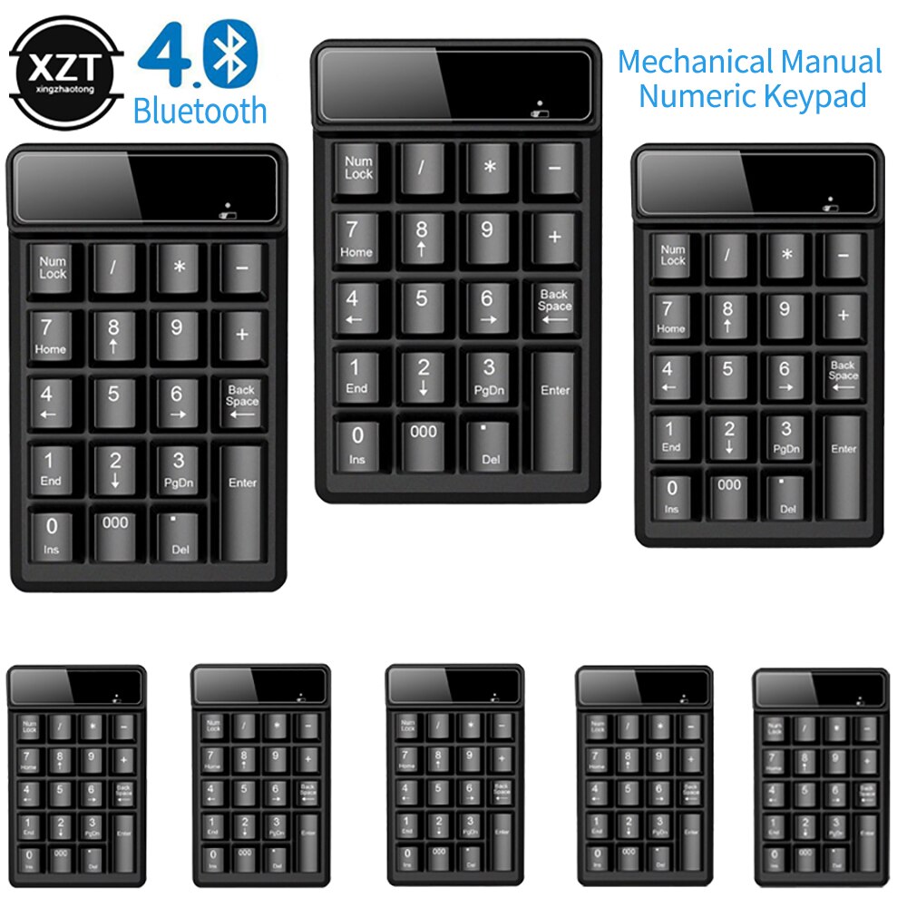 Bluetooth Wireless Mechanical Numeric Keypad For Desktop Notebook Tablet Gateron Cherry Mechanical Axis