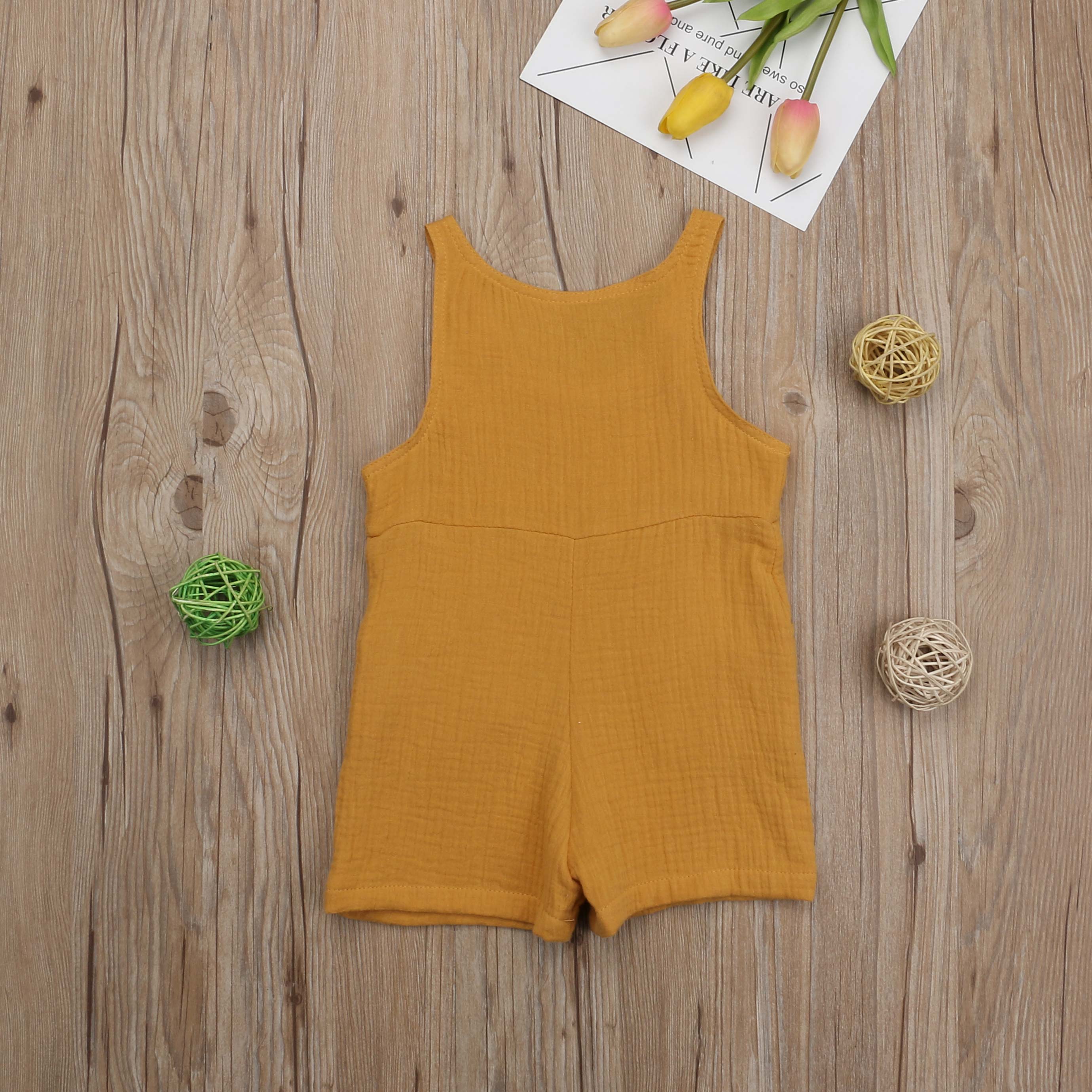 Pudcoco Kids Baby Meisjes Jongens Mouwloos Katoenen Bodysuit Jumpsuit Kleding outfits Sunsuit