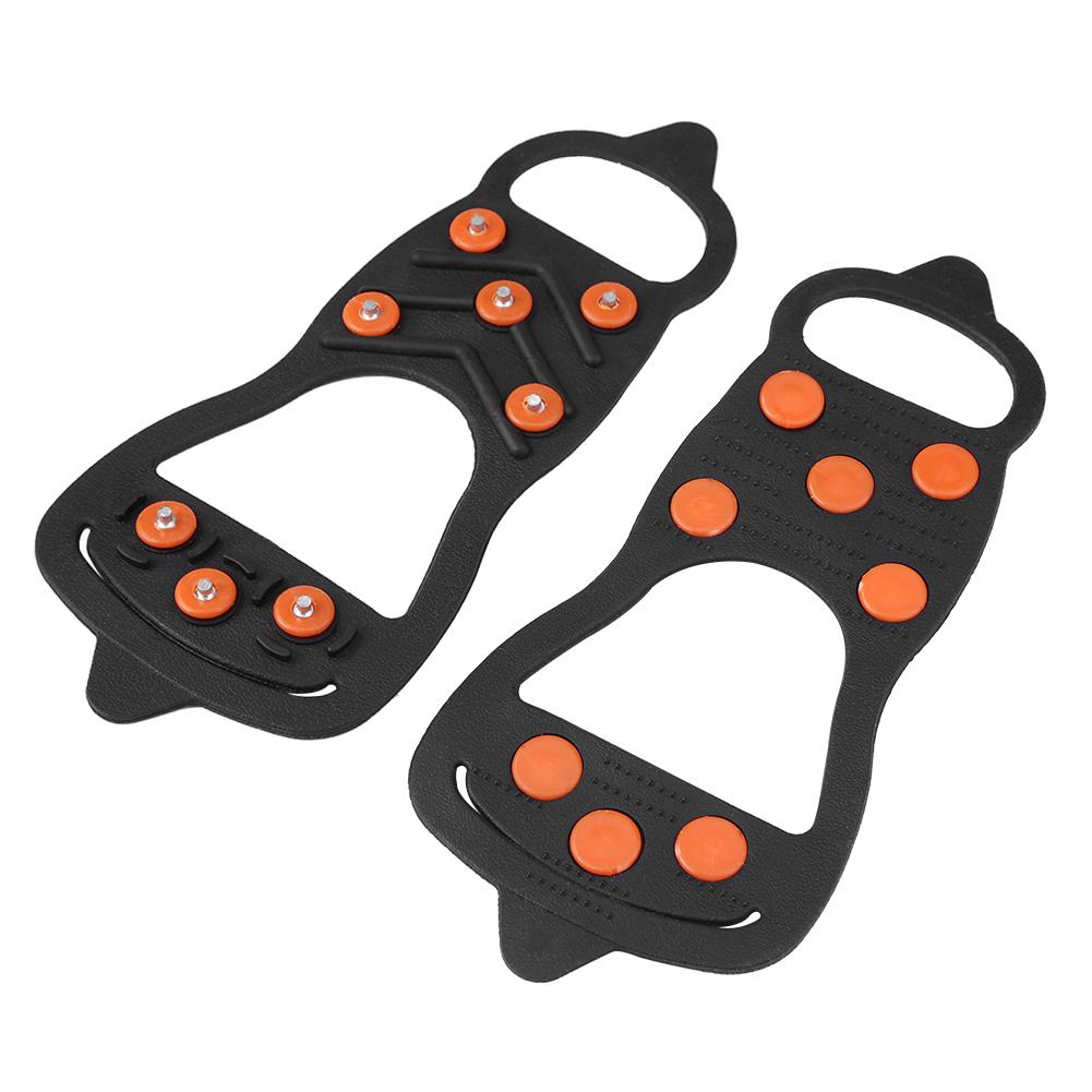 Fishing Lock Buckle 8 Studs Shoe Spiked Grips Cleat Not Easy Fall Off Crampons Outdoor Climbing Anti Slip Shoes Cover: M