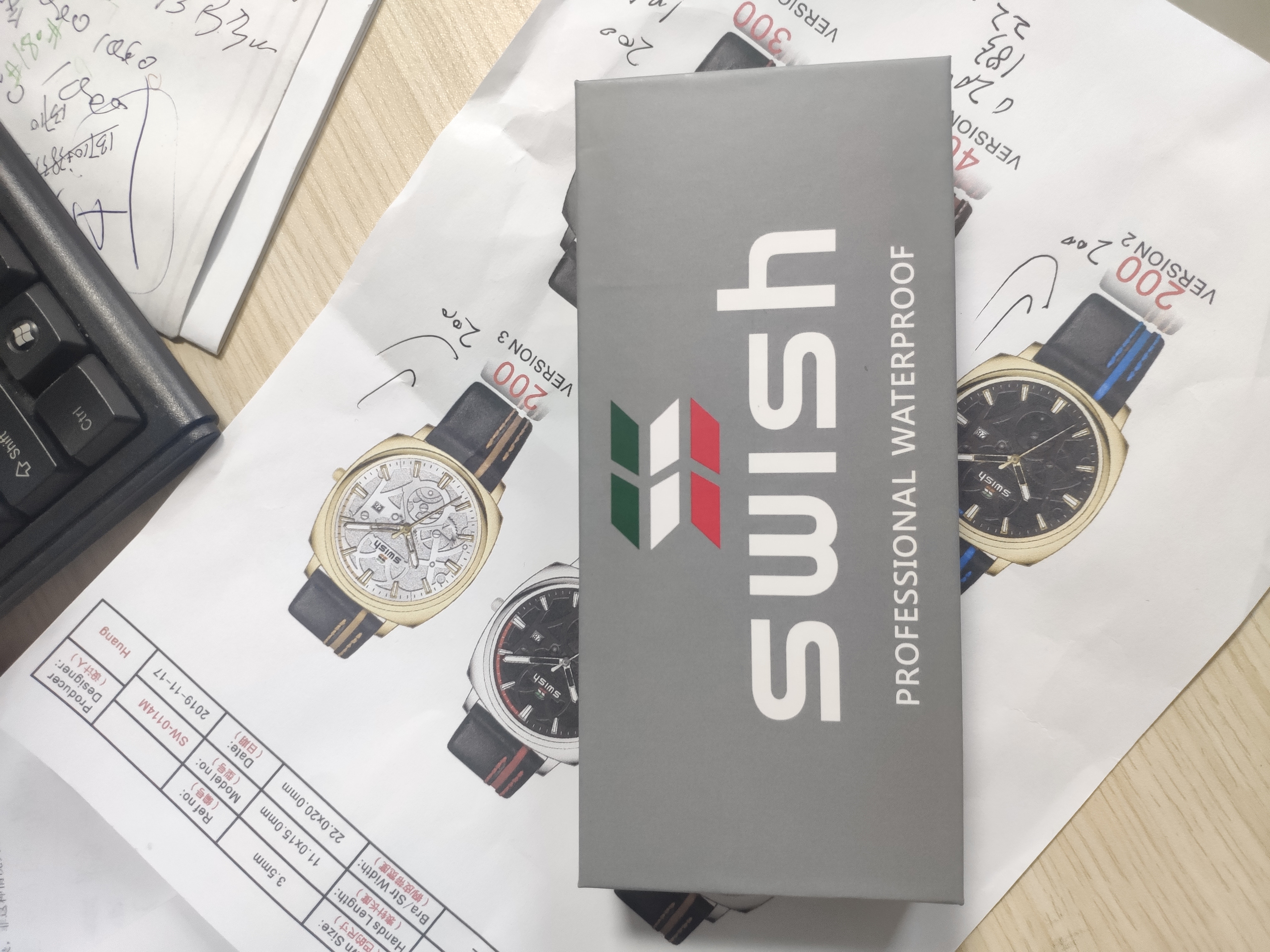 Swish Originele Horloge Doos Met Spons Papier Materiaal Geschenkdoos Verpakking Voor Mannen/Vrouwen