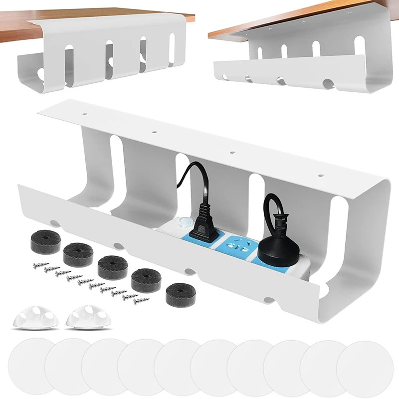 Standing Desk Cable Management Tray under Desk Cable Organizer Network Cable Holder Fixed Wire Bracket Desk Accessories: green