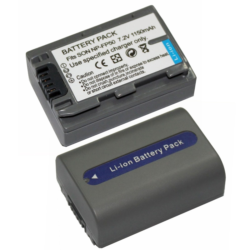 1150mAh NP-FP50 NP FP50 NPFP50 Battery for Sony NP-FP50 NP-FP30 NP-FP60 NP-FP70 NP-FP71 NP-FP90 DCR-SX40 SX40R SX41 HDR-CX105