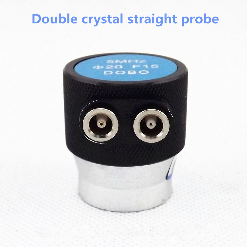 Ultrasound double crystal straight probe, 5MHZ diameter 20F15 metal UT non-destructive testing instrument, focus detection probe