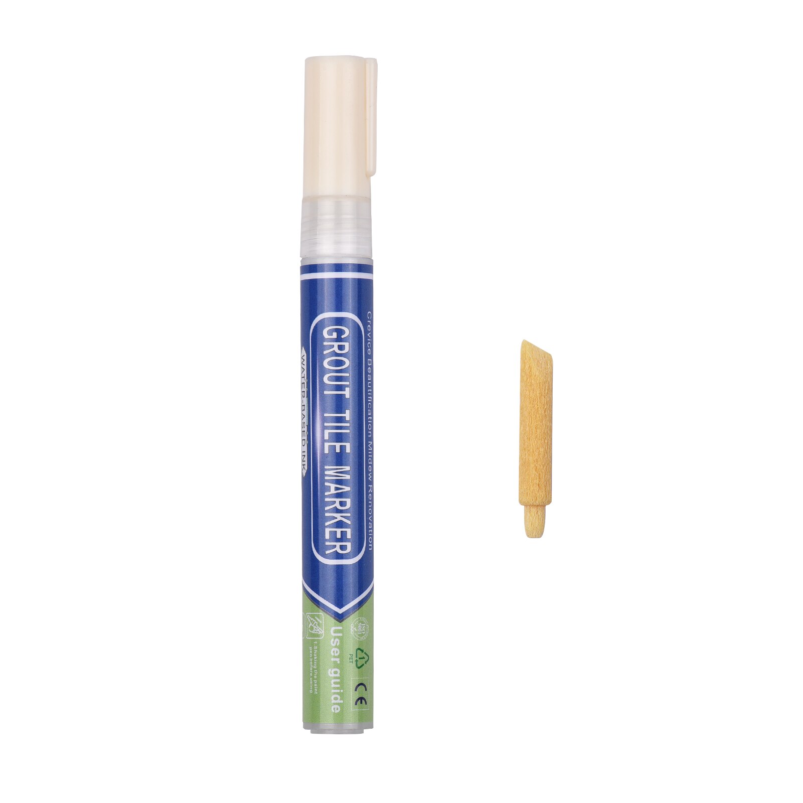 Grout Pen Water Based Tile Grout Paint Pen Renew Repair Marker Tile Gap Line Coating with Replacement Tip Waterproof: Beige