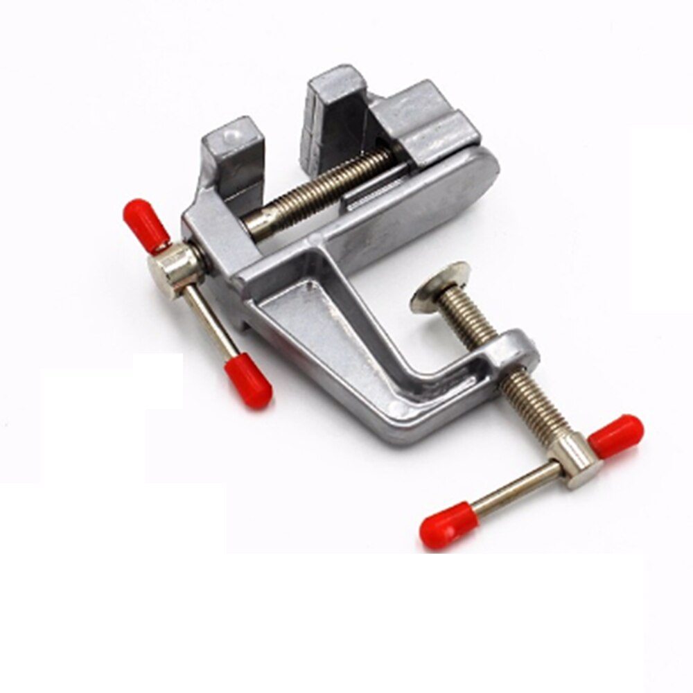 Miniature aluminium skruestik små juveler hobby klemme på bord bænk værktøj skruestik model værktøj legering let bænk skruestik
