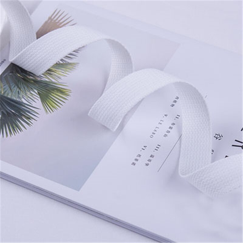 2 Meter 25 Mm Canvas Lint Riem Zak Katoen Singels Polyester/Katoen Singels Knapzak Strapping Naaien Zak Riem accessoires: White