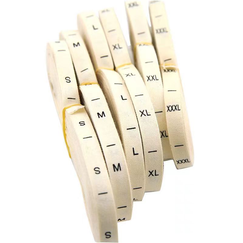 50 STKS Nummer Katoen Maatlabels 80 90 100 110 120 130 140 150 160 XXS XS SML XL XXL XXXL Zacht Beige Doek Maatlabel