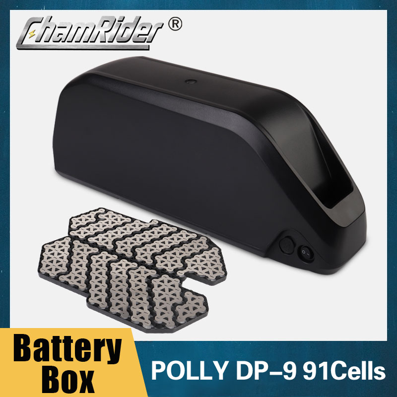 Batterijbehuizing voor Polly DP-9 Down Tube Downtube 13S 7P 10S 9P 14S 6P Max. belasting 91 18650 cellen, 36V, 48V, 52V